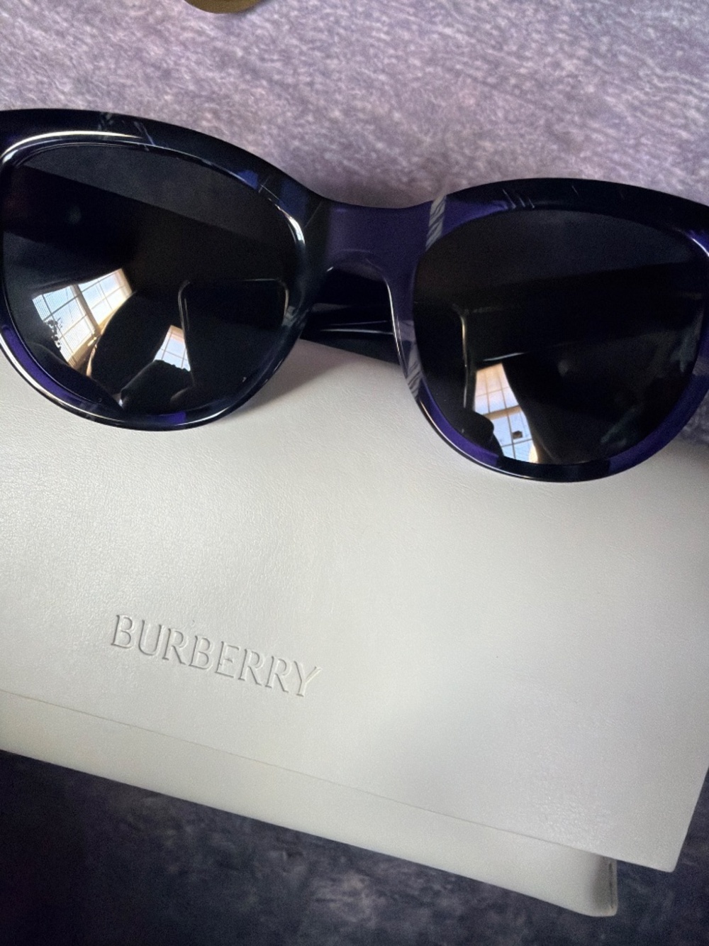 Burberry purple sunglasses